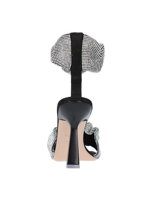 Satin and rhinestone sandals SEBASTIAN | SE1127 SATINNERO